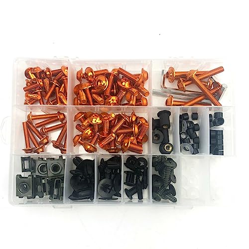 オートバイのネジ オートバイアクセサリーフェアリングクリップネジ止めネジ本体ボルトナットキット に適合するヤマハ XMAX300 X-MAX300 XMAX X-MAX 300 2017-2019 2018(Orange)
