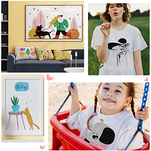 Bonnyhtv Royal Blue Glitter Htv Heat Transfer Vinyl Roll, Glitter Iron On Vinyl For Cricut & Silhouette Cameo, 12" X 5Ft Glitter Vinyl For Heat Transfer Vinyl For T-Shirts Gifts (Royal Blue) #TOP6