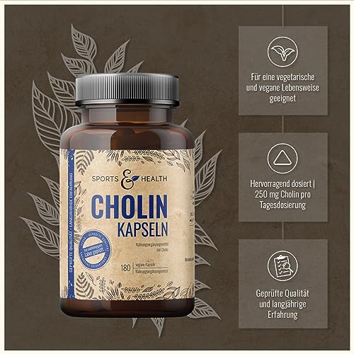 Cholin CDF Sports & Health Solutions Kapseln hochdosiert, 180 Stück