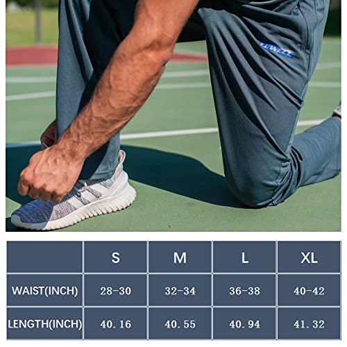 Luwell Pro Men's Sweatpants With Zipper Pockets Open Bottom Athletic Pants For Jogging, Workout, Gym, Running, Training(0727 Gray,S) #TOP5