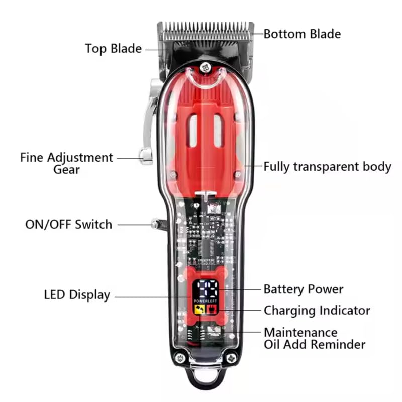 Image of Drumstone [𝐎𝐍 𝐎𝐅𝐅𝐄𝐑 𝟏𝟓 𝐘𝐄𝐀𝐑𝐒 𝐖𝐀𝐑𝐑𝐀𝐍𝐓𝐘] Rechargeable Professional Trimmer with 1800mAh Battery and 5W Power - Precise, Long-Lasting Performance for Salon-Quality Grooming at Home