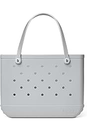 Original, Extra Large Tote Bag - Shades of Gray - 19in L x 9in W x 14in H - Lightweight, Washable, Durable - All Purpose EVA - for Beach, Pool, Boat, Work, Sports