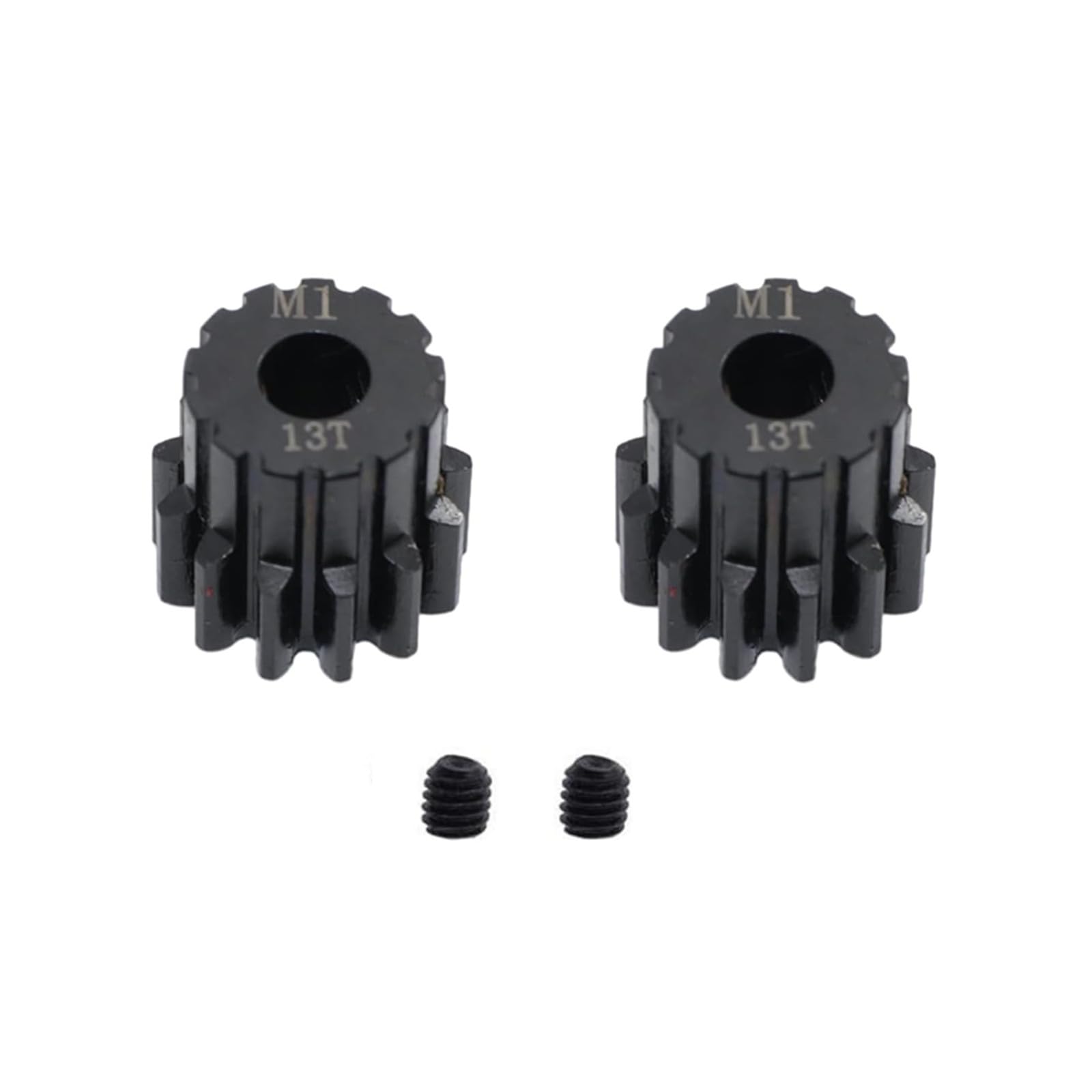 2Pcs Machined Hardened Steel 13T Motor Pinion Gear for 1/8 Traxxas Sledge Replace 6483X (1.0 Metric Pitch) (fits 5mm Shaft) Upgrade Parts