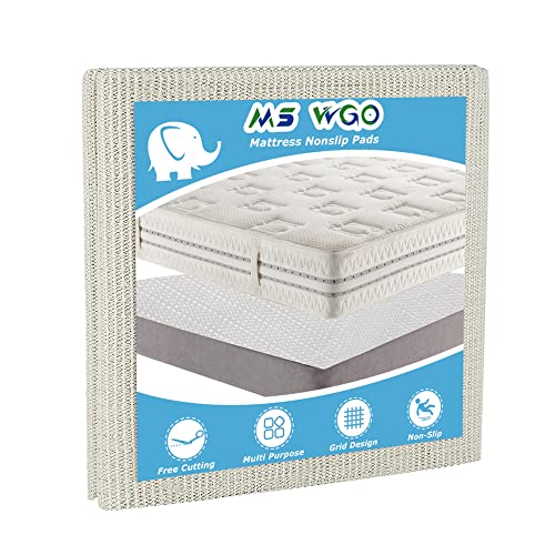 MS WGO Mattress Slide Stopper Non Slip Rug Pads 5.9 x 6.5 Ft Non Slip Furniture Pads Resistant Trimmable Mat Topper for Rug,Sofa,Bed,Chair Cushion King Size