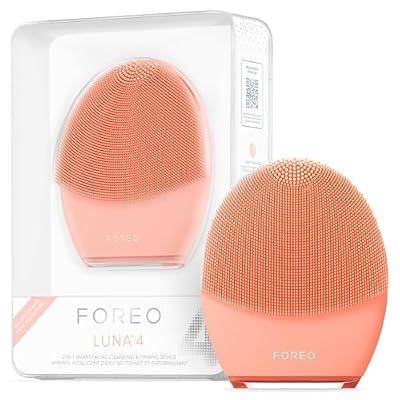 FOREO Luna 4 Face Cleansing Brush - Firming Face Massager - Anti Aging Care - Enhances Absorption - Simple Skin Care Tools - Balanced Skin
