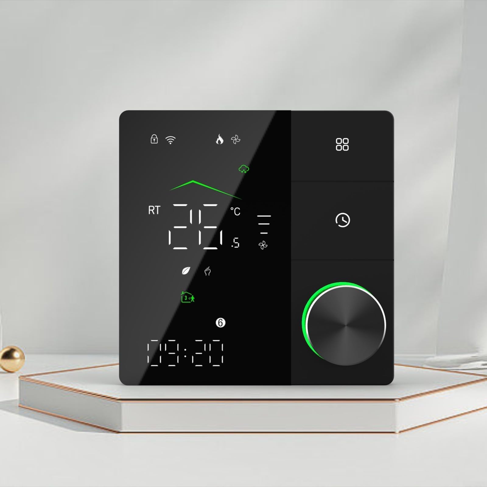 do inteligentnego włącznika czasowego grzejnika zanurzeniowego, sterowanie aplikacją WiFi Smart Life, programowalny termostat z pokrętłem i pilotem głosowym