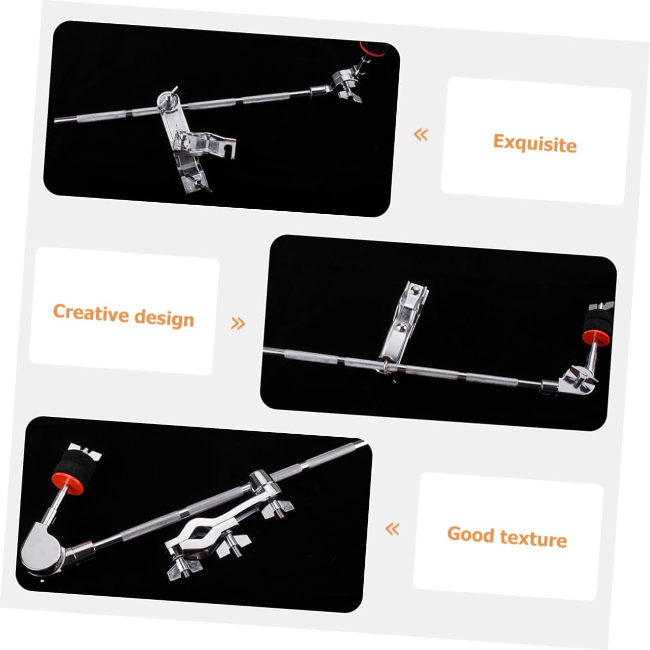 Totority Drum Show Jacket Cymbal Mount Clips to Drum Adjustable Rack Cymbal Stands