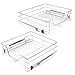HUOLE Panier de Rangement Coulissant en INOX pour Placard,Tiroir télescopique Tiroir d'armoire,Étagère Extensible Cuisine,Tiroir Coulissant Cuisine,Tiroir télescopique,57 * 14 * 44cm- Quantité 2