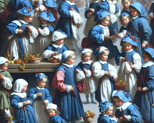 Crowds of Kids affiches sur toile SERENDIPITP pour sublimer le salon ou une chambre d'enfant