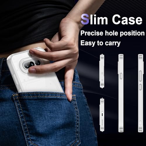 Image of Case for Nothing Phone 4a, Military Grade Drop Protection Phone Case, Yellowing Resistant, Anti-Scratch Hard PC Back, Shockproof Hard Ultra-Thin Protective Cover, Clear