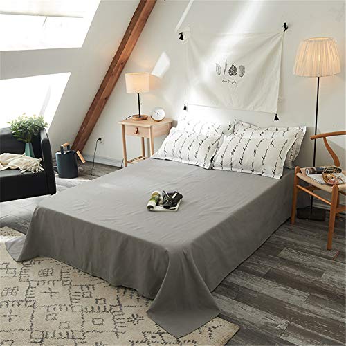 Housse de couette 220x240cm infroissable avec draps et taies d'oreiller