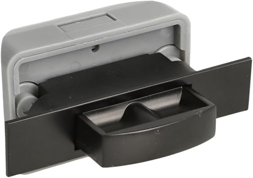 Push Button Fastener with Soft-Close and Handle Function Made of Zamak Surface Black Finish Rectangular 14.03.043-0 Solid Push Button for Caravan, Yacht, Private Plane