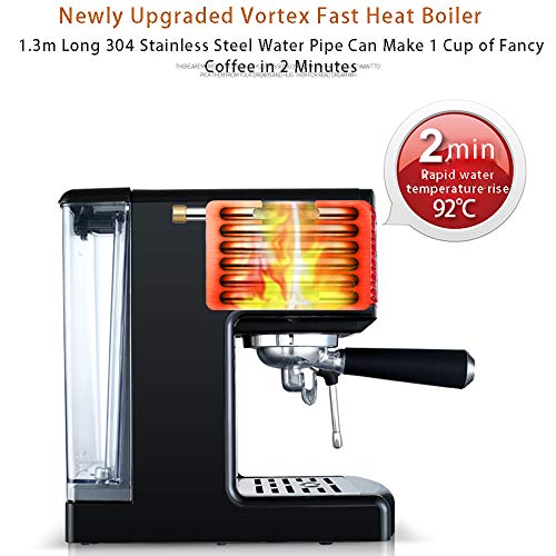 LZHYA Espressomaschinen,1,7-Liter-Wassertank, 15-bar-Pumpe, automatische Abschaltung, Espresso-Automat Kaffee-Maschine… – Bild 3