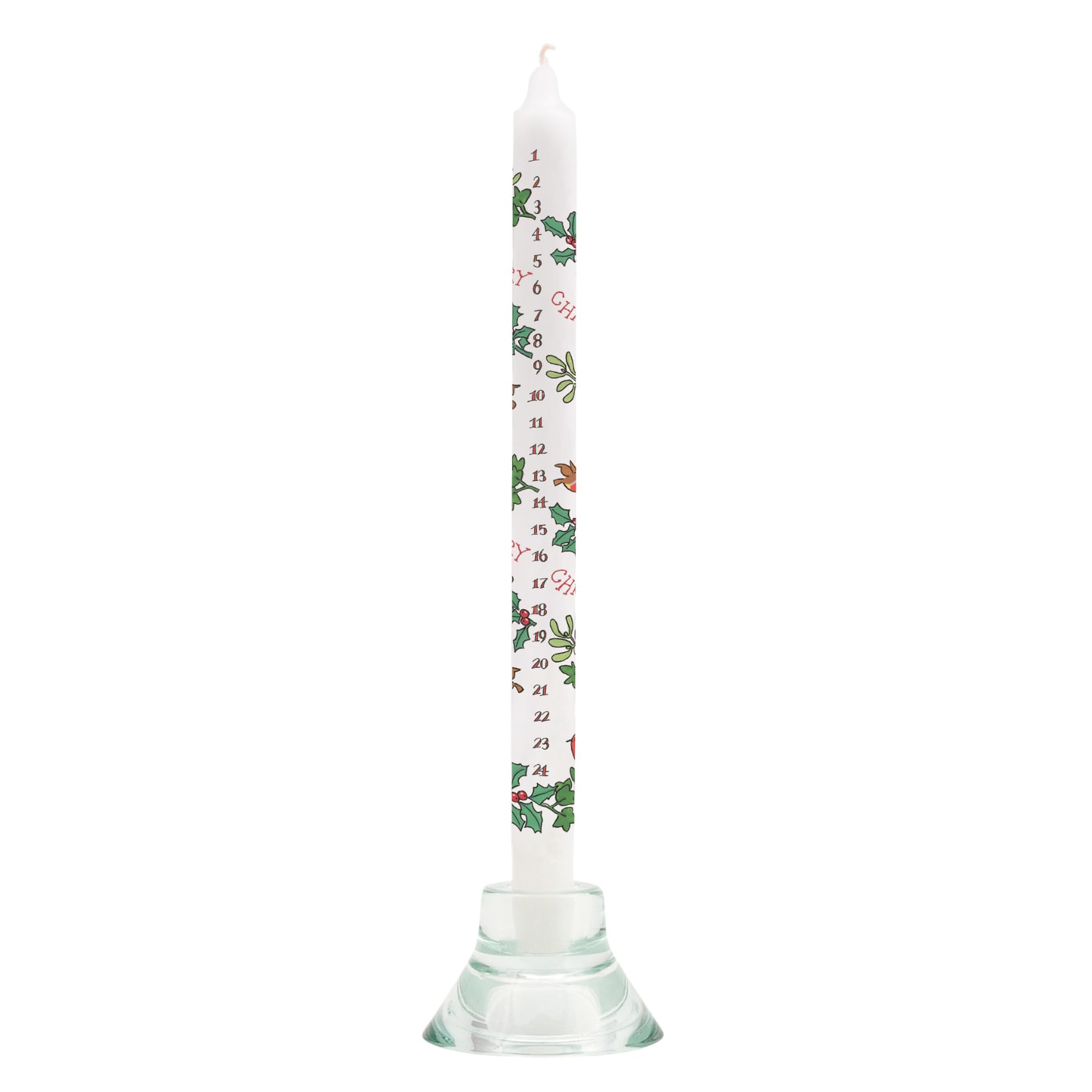 Countdown To Christmas Advent Dinner Candle - Santa's Sleigh And Reindeer Design