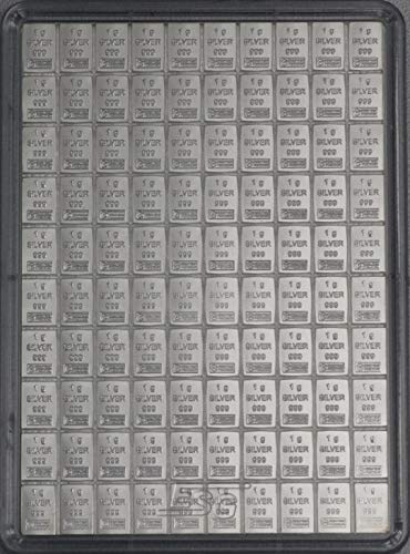 100 x 1g Silber Tafelbarren - Combibarren