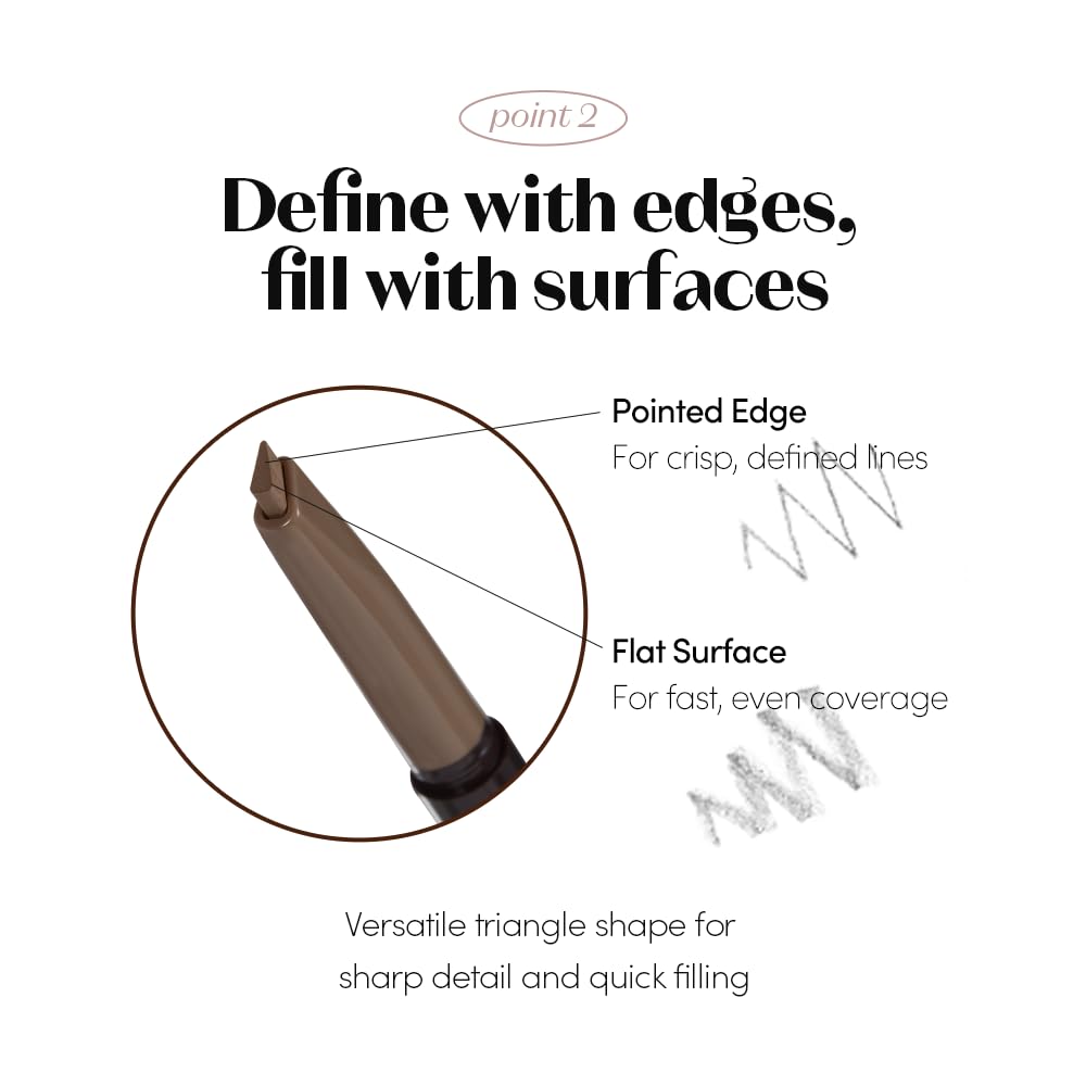 ETUDE Drawing Eye Brow Pro (Dark Brown) Eyebrow Pencil for women, Microblading, Long Lasting, Soft Textured Natural Daily Look, Korean Makeup, Beauty (0.008 Ounce)