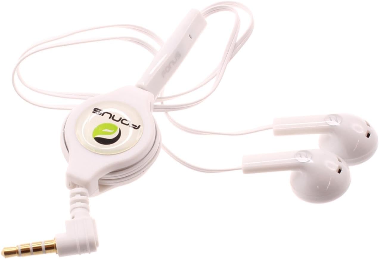 Retractable Earphones Headphones 3.5mm w Mic Compatible with Amazon Fire HD 7, 8 Kids Plus Pro (12th Gen 2022)/Fire HD 8 (12th Gen 2022), Hands-Free Headset Handsfree Earbuds Earpieces