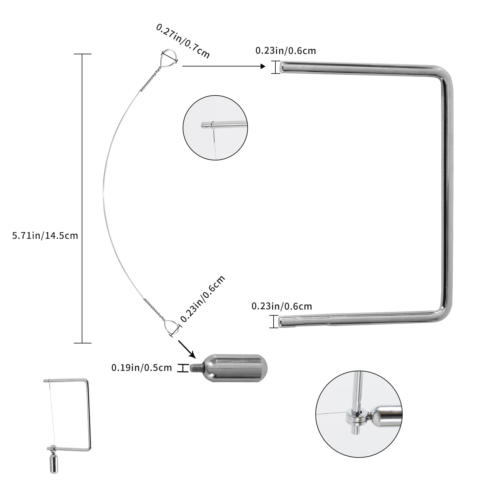 10-Pack Stainless Steel Cheese Slicer Replacement Wires – For Polished Marble/Block Cutters