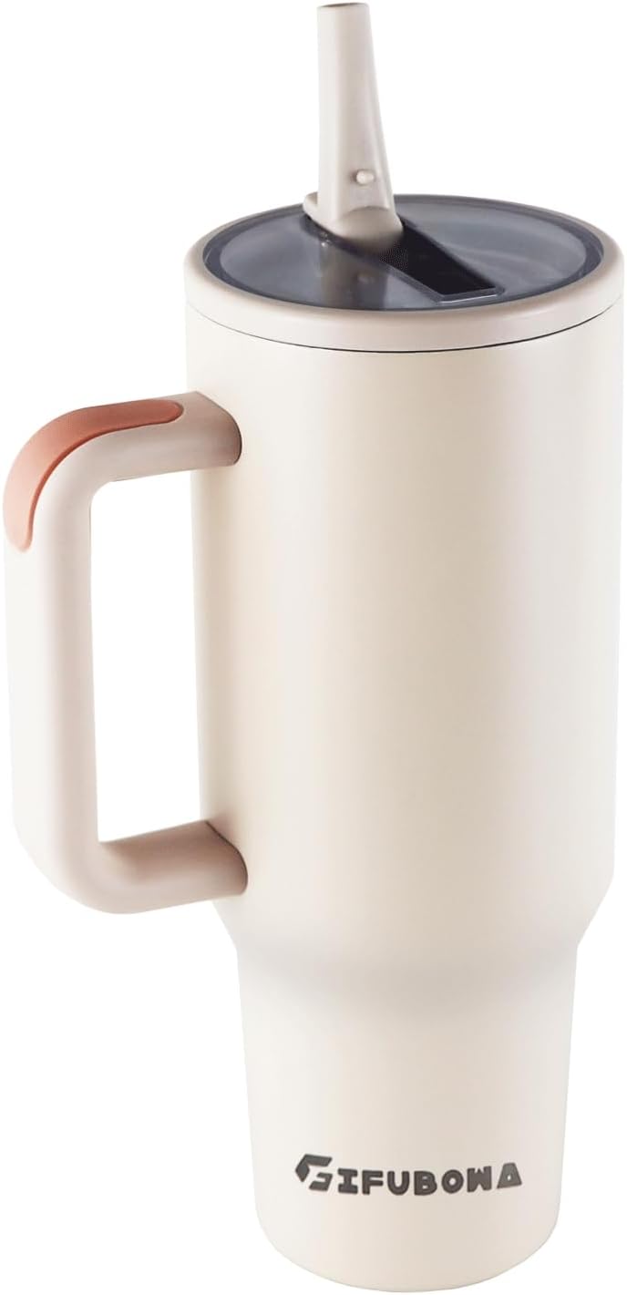 40 oz Stainless Steel Vacuum Insulated Tumbler with Straw Lid and Handle 40oz Leak-proof Travel Mug for Water, Iced Tea or Coffee, Smoothie and More