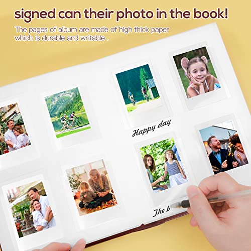 Álbum de fotos de 128 bolsos com espaço para escrever, janela frontal, álbuns de fotos de 3 polegada