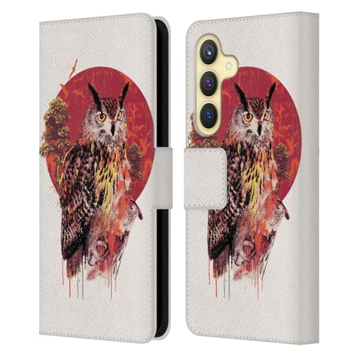 Carcasa tipo libro Samsung Galaxy S24 5G funda cuero Riza Peker Búho Caliente