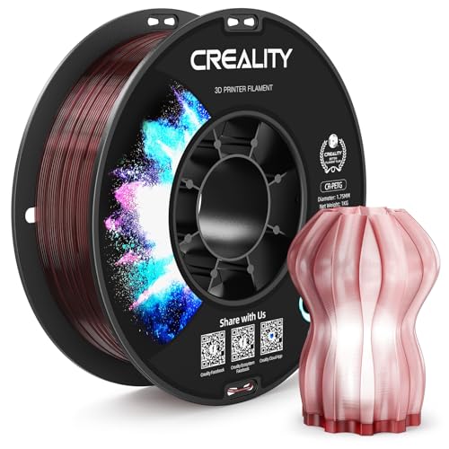 Image of CREALITY PETG Filament 1.75mm 3D Printer Filament, 1kg (2.2lb) Neatly Wound Spool, Dimensional Accuracy ±0.03mm, Fit for Ender, Bambu Lab, Anycubic,ELEGOO FDM Printers, Transparent Wine Red