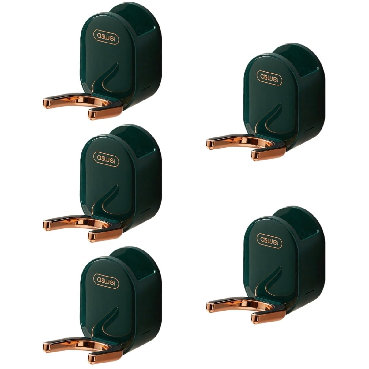 Soporte for secador de pelo, soporte for secador de pelo y alisador, 5 piezas Soporte for secador de pelo Soportes for estantes Percha de ropa de plástico Percha for ropa montada en la pared Cepillo f