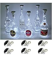 Solar Wine Bottle Lights, 6 Pack 20LED Solar Powered Diamond Cork Lights, Waterproof Outdoor Fair...