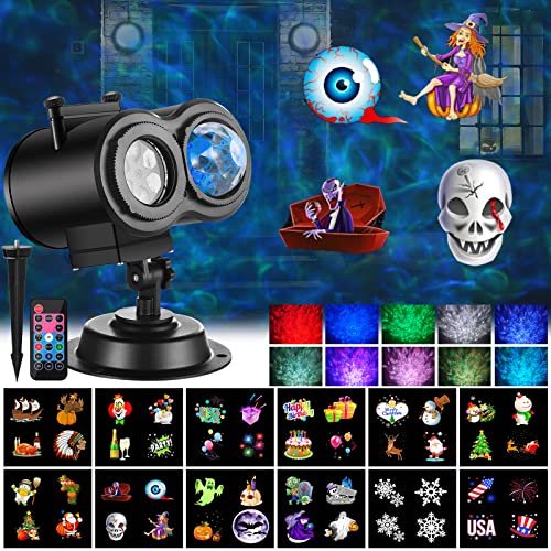 Luces de Proyector Navidad, ACELIFE Proyector de Luz Impermeable con Control Remoto, 12 Patrones y...