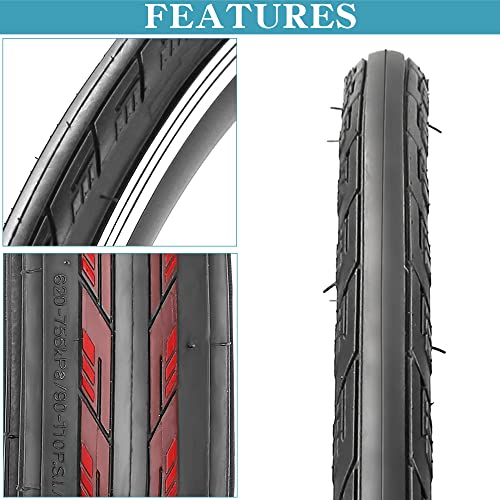 700X25C 60 Tpi Road Bike Tires With Presta Inner Tubes And Levers City Commuter Bike Tires… #TOP4