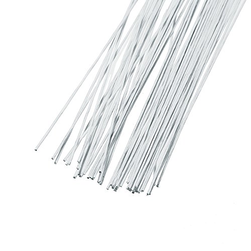 Decora 20 Gauge White Floral Stem Wire 16 Inch,50/Package #TOP1
