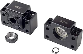 Standard End Supports 1PCS BK12 + 1PCS BF12, Fixed Floated Ball Screw 1 Set, for SFU1605 Ball Screw End Supports Bearing Mounts for CNC Machine Parts
