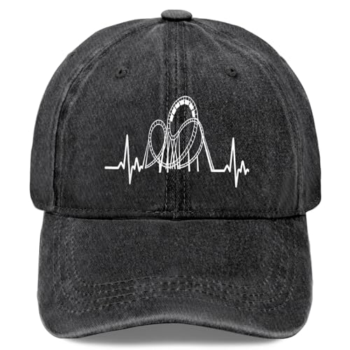 Roller Coaster Vintage Gravity and Me Respectfully Hat for Mens Fashion Washed