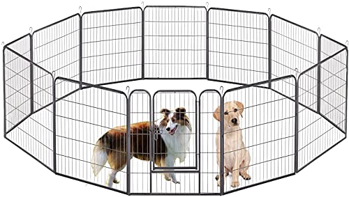 UNDERDOG Extra Heavy Duty Puppy Play Pen - 12 Panel 80x100cm Indoor/Outdoor Dog/Puppy Whelping Pen