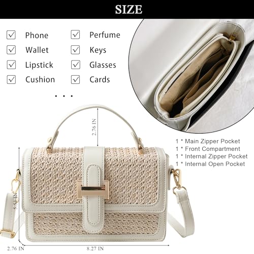 Summer Straw Crossbody Bags for Women Trendy Woven Beach Bag Straw Clutch Purse Vacation Handbags3
