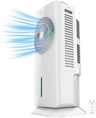 Cecotec – Rafraîchisseur d’Air EnergySilence 3500 Cool Compact Smart – 60 W, Diamètre 104 cm, 3 Vitesses, Diffuseur d’Arômes et Oscillation 50°, Utilisation Facile, Poignée de Transport