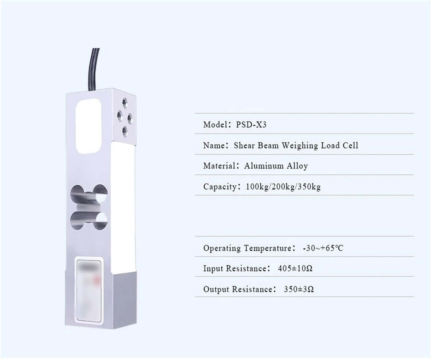 Compression Load Cell PSD-X3 Measuring Weight Sensor Electronic Bench Scale 100-350KG(200KG)