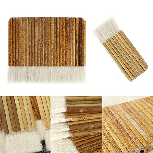 8 Pack Sheep Hair Hake Brush, Hake Blender Brushes With Bamboo Handle, 2 Sizes Latex Paint Brush For Painting, Watercolor, Dust Cleaning, Drawing Drafting #TOP2