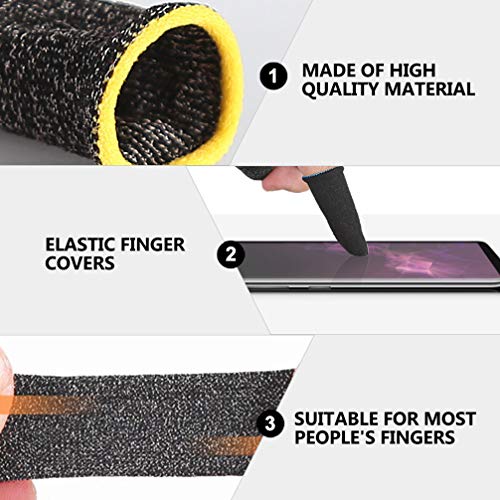 EXCEART Manga Dedo Protetores de Dedo Dedeiras de Controladores de Jogo para Jogos de Telefone Móvel