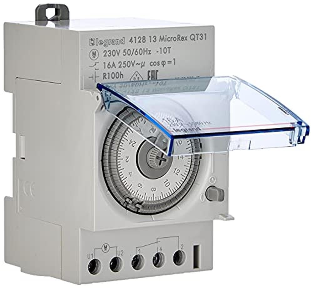 412813 Interrupteur horaire Legrand - Avec réserve de marche - Analogique - Cadran horizontal - 16A -230V