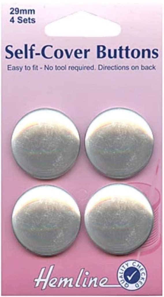 Hemline Self Cover Buttons. 4 X 29Mm.