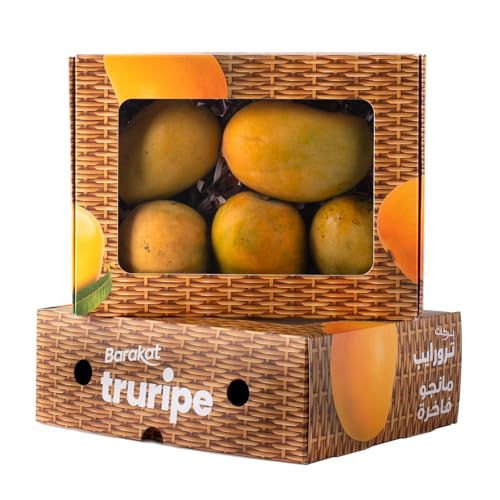 Fresh Mango Alphonso Half Ripe/Ripe 0.9-1Kg Box 3-6 Pcs