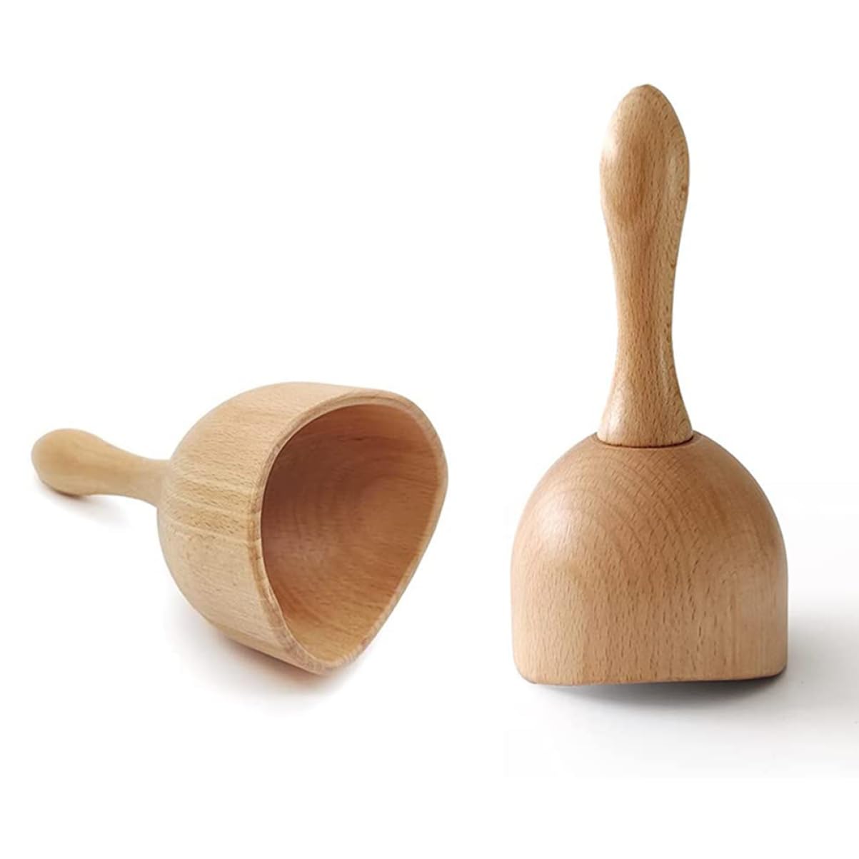 Beaupretty Coppette per Massaggio in Legno 2 Pezzi Funzione Drenante e Massaggiante, Antiscivolo, per Uso Personale e Casa