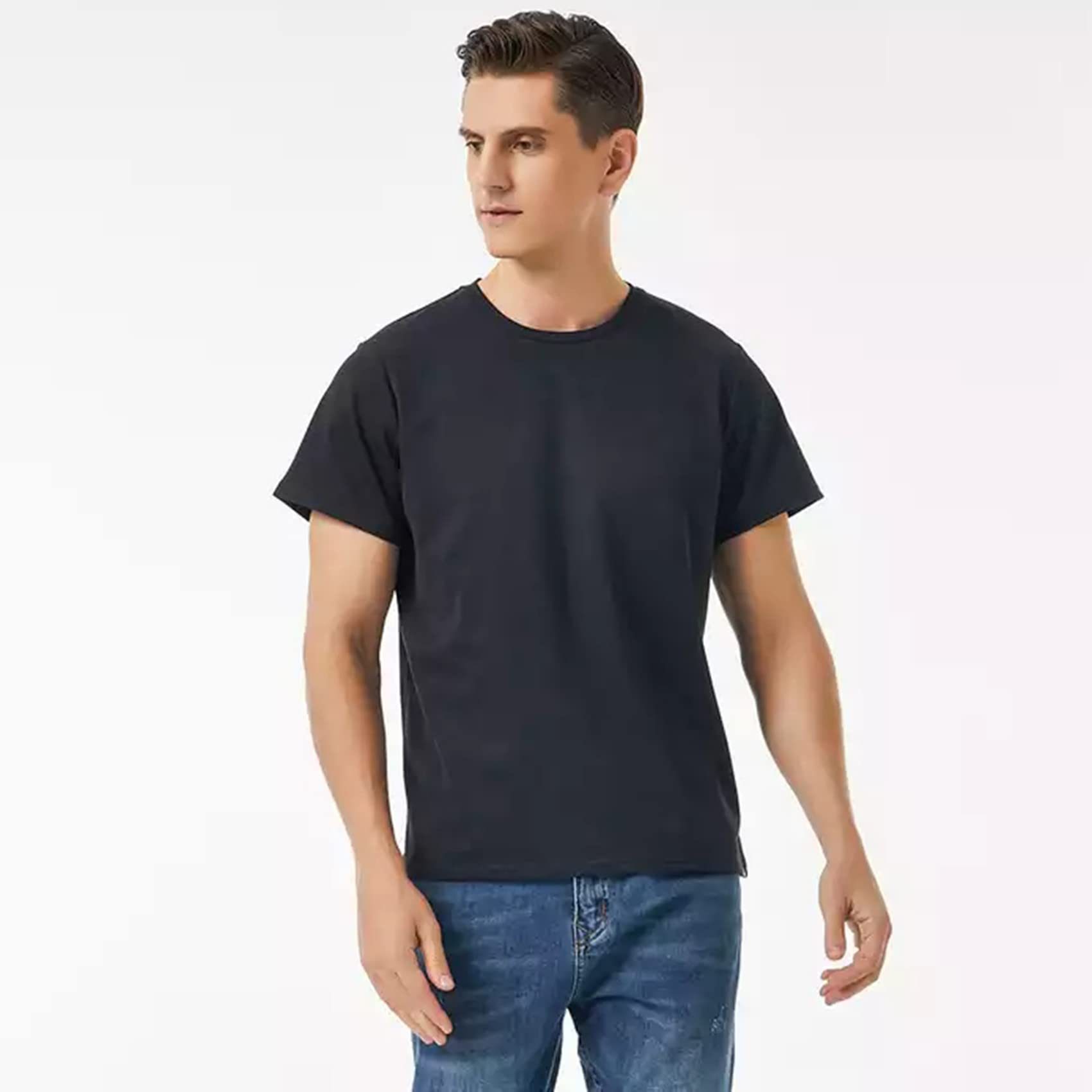ZXCVB 5G Anti-Strahlung Herren T-Shirt, EMF-Schutzkleidung, HF-Abschirmung, WiFi-Strahlenschutz, Mikrowellenstrahlungsblockierung