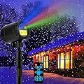 Nazuwke Laser Christmas Projector Lights Outdoor, Red Green Blue 3 Color Firefly Lights Show Laser Projection with Remote, Waterproof Projector Lights Holiday Decor for House Party Xmas Halloween