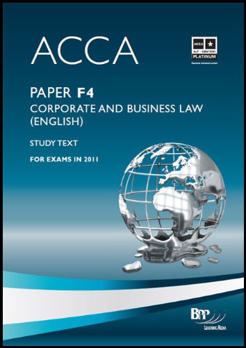 Buy ACCA - F4 Corporate and Business Law (English): Study Text — BookShops.in