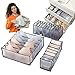 Kleiderschrank Aufbewahrungsbox Schublade Organizer faltbare Ordnungssystem für Unterwäsche Socken BH Schal Zellen Masche Schubladenunterteilung 3 Stück