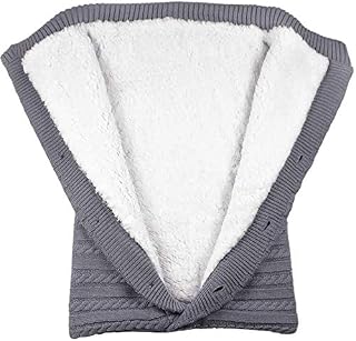 AiMoonsa Newborn Baby Swaddle Blanket, Wrap Soft Infant Sleeping Bag, Warm Cozy and Thick Newborn Infant Nursery Knitted Fleece Blanket for Baby Girl or Boy Gray
