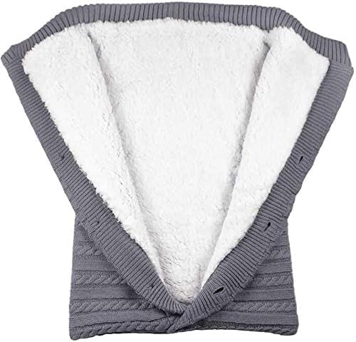 AiMoonsa Newborn Baby Swaddle Blanket, Wrap Soft Infant Sleeping Bag, Warm Cozy and Thick Newborn Infant Nursery Knitted Fleece Blanket for Baby Girl or Boy Gray