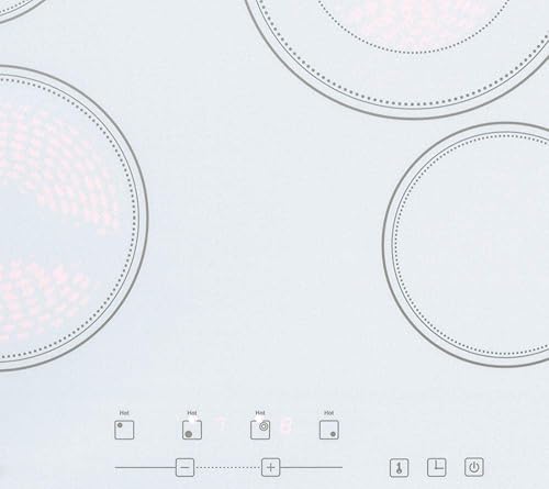 Miniatura 6 de Summit Appliance CR4B23T6W 24.0in de ancho 230V 4 quemadores Radiante en superficie de cristal Schott de cerámica lisa blanca con controles